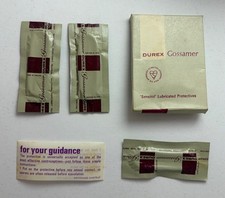 Rare Vintage DUREX Gossamer pack 1970s with 3 items seventies collectable picture