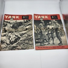 Yank Magazine 1944 Nov & Dec WWII military ephemera folded picture
