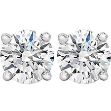 Certified 1 - 3 Ct VVS1 Round Cut Diamond Ring 925 Sterling Silver picture