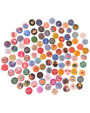 Vintage Art Buttons, Handmade Pins (2.25 inch and 1.25 inch) picture