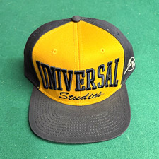 New Universal Studios Black & Yellow Snapback Baseball Cap Hat Amusement Parks picture