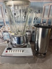 Vintage Hamilton Beach Blender Model 554-1 Glass Pitcher Metal Shake Smoothie picture