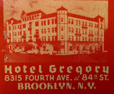 1940's HOTEL GREGORY - BROOKLYN,NY - Lunch .50 Cent - Federal Match - EX picture