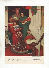 Merry Christmas Grandma we came in our Plymouth - Vintage Magazine Ad - 1950 picture