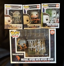 John Carpenter Nick Castle Dick Warlock signed Michael Myers Halloween Funko Lot picture