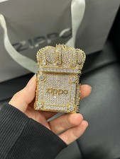 Genuine Zippo Windproof Lighter – Luxury Crown Design – Full Crystal picture