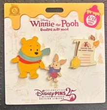 2025 Disney Winnie the Pooh Hundred Acre Wood Pin Set February 2/12 Piglet picture