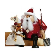 KWO Olbernhau 21608 - Sitting Santa Claus Incense Burner 16 cm picture