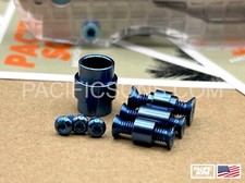 Blue Anodized Titanium Screw, Pivot, & Lanyard kit for Spyderco Paramilitary 2  picture