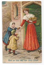Give Us This Day Our Daily Bread Postcard Religious c1910 picture