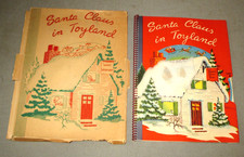 1951- SANTA CLAUS IN TOYLAND- CHILDREN POP-DIAL UP FUN BOOK W SLEEVE-VINTAGE 11