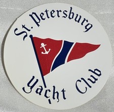 St. Petersburg Yacht Club (SPYC) St. Petersburg, FL Burgee Flag 3” Label Sticker picture