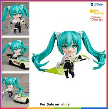 Nendoroid Action Figure Hatsune Miku Racing 2022 Ver. Flag Microphone Car Posed picture