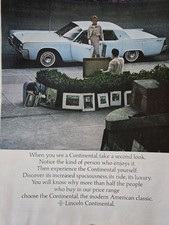 1964 Baby Blue Lincoln Continental American Classic Car Vintage original ad picture