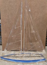 Wintrade Beverly Hills, CA Acrylic Lucite Sailboat Statue Display 12