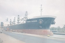 1980s Federal Aalesund Cargo Ship Freighter Docked Port Vintage 35mm Negative picture