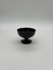Vintage c1930s Black Depression Glass Compote w/Pedestal Base picture