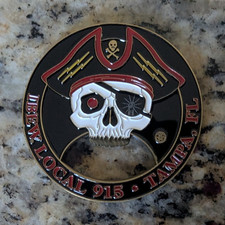 IBEW Local 915 Pirate bottle opener coin picture