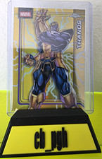 Topps 2026 Chrome Marvel Thanos #174 Gold Lightning Refractor 50/50 BOOKEND picture