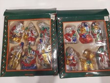 Vintage European Style  Christmas Tree Ornaments 12 Pack Lot Xmas  picture