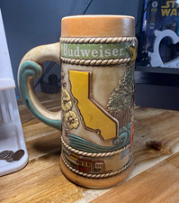 Vintage 1981 Budweiser California State Beer Stein Ceramarte Brazil CS56⁠ picture
