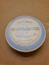 1920s-40s TETLOW'S GOSSAMER FOR THE COMPLEXION CARDBOARD CONTAINER RARE picture