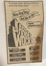 Jabberwocky Terry Gilliam 1977 Vtg Print Ad Tpa36 picture