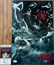 Strain cast signed 2017 SDCC poster David Bradley Kevin Durand Sammel Stoll JSA picture