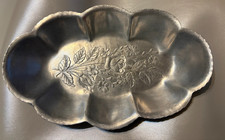 VTG Everlast Forged Aluminum Oval Scalloped Rose Serving Bowl Dish 13