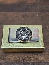 A197- Vintage Paul Hamler Money Clip w/ Leonard Bailey Victor Medallion picture