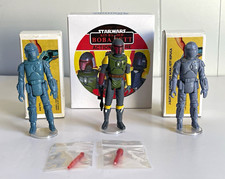 Vintage Star Wars Boba Fett Kit-Bashed Action Figure plus Rocket Firing figures picture