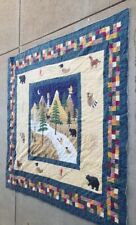 Vintage Home Quilt Mountain Country Pattern Handmade Multicolored 96