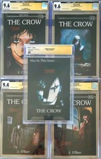 Crow 1-4 + Caliber Presents 1 (1st Crow) set, CGC Graded/Signed in Red J. O'Barr picture