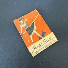 Vintage Real Silk Hosiery Mending Kit, matchbook style, 1930's - 1940's picture