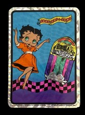 Rare VTG 1993 Betty Boop Dancing by the Jukebox Prism Vending Machine Sticker picture