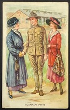 Military Guardian Spirts by Archie Gunn Vintage Military Postcard Unposted picture