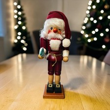 Vintage HOLZKUNST Christian Ulbricht Santa Claus Colonial German Nutcracker picture