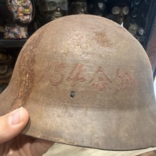 Very Cool Interesting Ww2 Bring Back Japanese Helmet Marked World War 2 picture