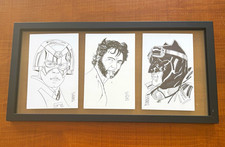 Tom Hodges Signed Original Art 3 Sketch Lot Batman Wolverine Peacemaker picture
