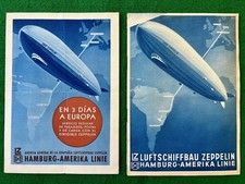 2 ORIGINAL 1936 HAMBURG-AMERIKA Graf ZEPPELIN Brochures DIRIGIBLE Germany TRAVEL picture