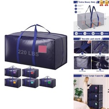RMOHRO 6 Pack Moving Bags Heavy Duty 210GSM Waterproof 93L 220lbs Foldable Blue picture