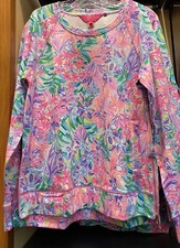 Disney Parks Lilly Pulitzer Top Pullover Small Beachcomber Dreamin Minnie Daisy picture