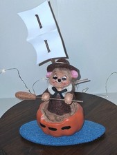 ANNALEE PILGRIM MAYFLOWER MOUSE NWT  Pumpkin Boat Sail And Oar Sooo Cute 2022 picture
