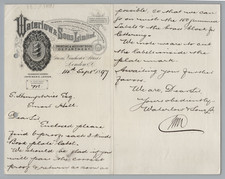 1897 Waterlow & Sons London Letterhead Antique Business Letter Re: Printing picture