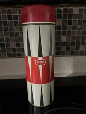 Vtg 1960s Genuine King-Seeley Metal Vacuum Quart Thermos USA Wide Mouth picture