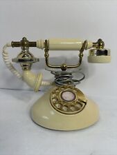 Vintage French Style Princess Rotary Phone Telephone Brass Ivory-color picture