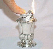 Vintage Ronson Mayfair Silver Plated Cigarette Table Lighter in Working Order 🔥 picture