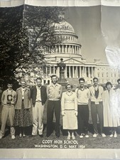 Vintage 1954 Panoramic Photo Cody High School Washington D.C. Capital picture