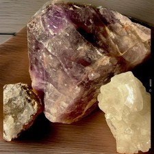 6lb Raw Crystal Cluster Specimen Lot - Huge 5.4lb Amethyst Calcite Reiki Altar picture