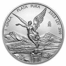 2023 Mexico 1 Onza Siver Libertad 1 oz .999 Fine Siver BU in capsule picture